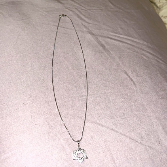 Star of David/Heart 18 karat white gold pendant - Picture 5 of 5